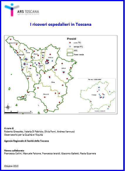 immagine rapporto ricoveri Toscana 2013