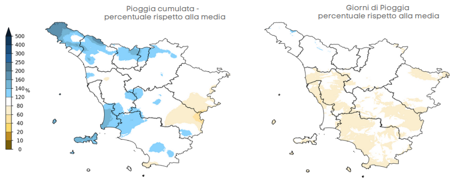 Grafico 3: Piogge più abbondanti quando è piovuto