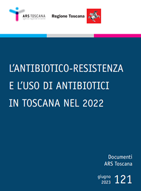 copertina del documento ARS antibiotico-resistenza n. 121 del 2022